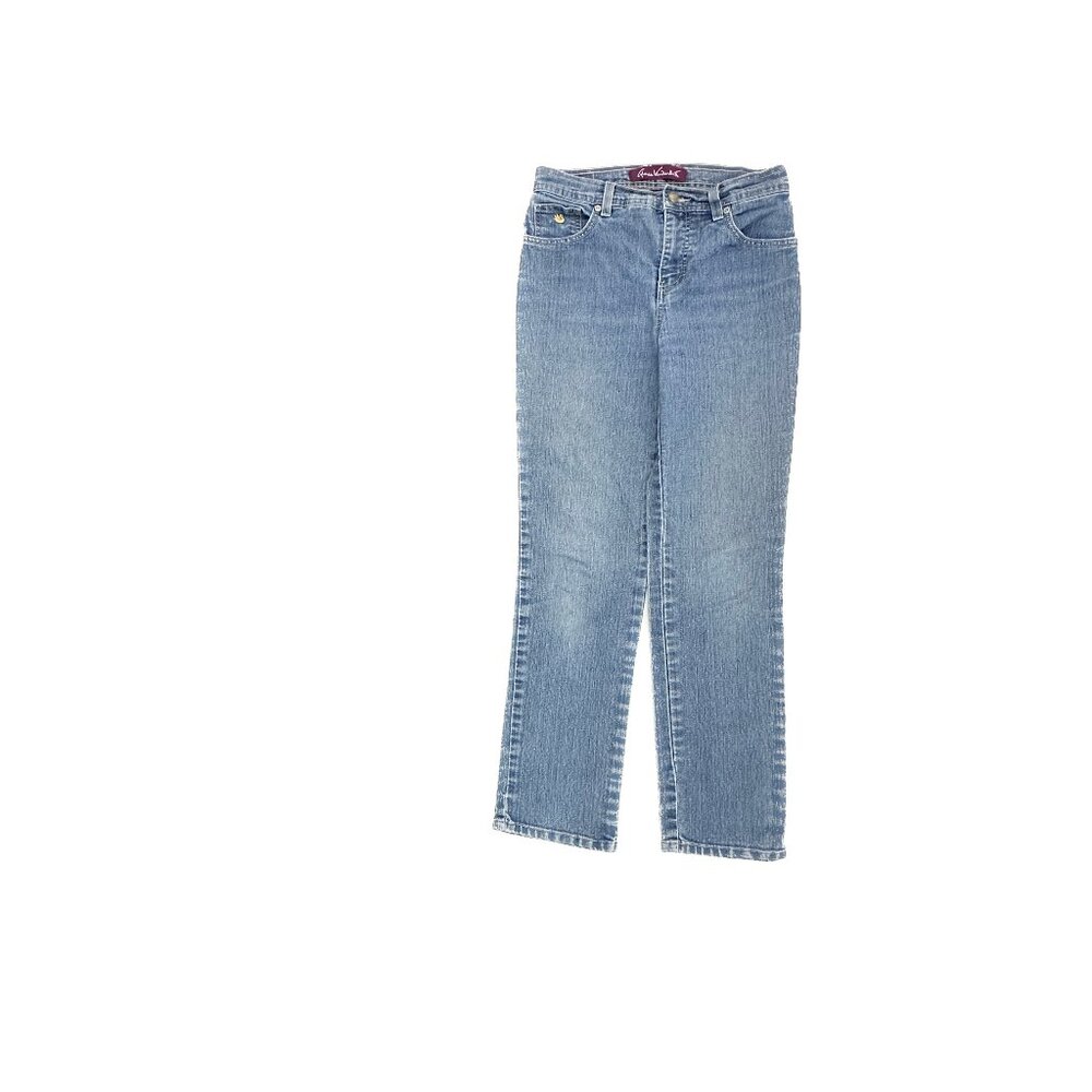 Gloria Vanderbilt Straight Leg Women's size 4P Medium Wash Blue Denim jeans